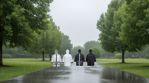 Impermeabile per bambini in tinta unita, impermeabile, per uso esterno, per 8-10 anni, abbigliamento antipioggia da campeggio, materiale in PVC, modello 8046 - Product Image 2