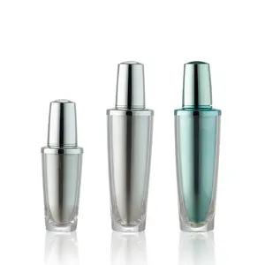 Silver Cosmetic Acrylic 30 Ml Plastic Bottle For Lotion Serum