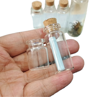 Bouteilles en verre transparentes vides de 5ML, 8ML, 10ML, 14ML, 16ML, 20ML avec bouchon en liège, petites bouteilles à épices, pots, flacons pour loisirs créatifs, sérigraphiés