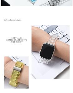 Nouveau <span class=keywords><strong>bracelet</strong></span> en résine transparente à trois perles pour montre <span class=keywords><strong>Apple</strong></span> 49/38mm <span class=keywords><strong>bracelet</strong></span> en résine intelligent pour iwatch série 8 SE <span class=keywords><strong>bracelet</strong></span> de montre en résine transparente - Product Image 4