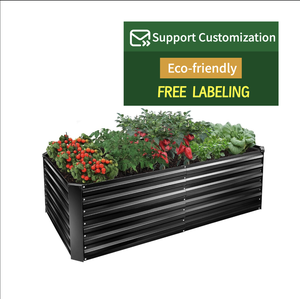 Kit de jardinage <span class=keywords><strong>sur</strong></span>élevé galvanisé Boîte de jardinage en métal pour l'extérieur pour légumes, fleurs et herbes aromatiques <span class=keywords><strong>sur</strong></span>élevées - Product Image 1