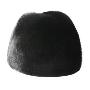 Gorro <span class=keywords><strong>de</strong></span> piel <span class=keywords><strong>de</strong></span> visón <span class=keywords><strong>de</strong></span> invierno para hombre con bordado a mano protectores <span class=keywords><strong>de</strong></span> oídos cálidos para papás ancianos <span class=keywords><strong>de</strong></span> mediana edad pelo <span class=keywords><strong>de</strong></span> visón Real para cabeza vieja - Product Image 3