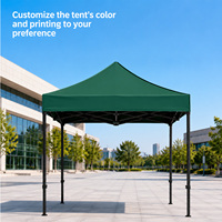 Tente de réception pliante 2x2 en acier robuste et tissu Oxford, abri d'extérieur pour événements et salons professionnels, imperméable et coupe-vent, fabricant chinois