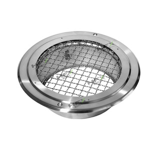 Hefengxing Stainless Steel Ceiling Vent Cover 4/5/6 Inch Single Layer Polished Exhaust Mesh Indoor Outdoor Duct Protection - Product Image 1