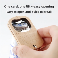 Décapsuleur porte-clés multifonction en acier inoxydable et bois de hêtre – Ouvre-boîte pliant portable en gros
