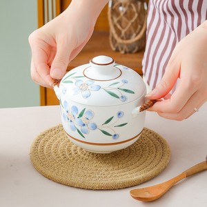 Nouvelle marmite vapeur en céramique de style japonais avec couvercle, ustensile de cuisine pour œufs, nid d'oiseau, ragoût, fondue, casseroles pour usage domestique - Product Image 3