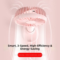 Ventilateur portable mini personnalisé en gros d'usine, rechargeable par USB, 3 vitesses, avec support de téléphone, cadeau d'été