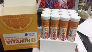 <span class=keywords><strong>1000mg</strong></span> Vc tablet özel etiket çok lezzet beslenme takviyesi <span class=keywords><strong>C</strong></span> vitamini efervesan tabletler OEM/ODM - Product Image 3