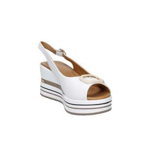 Sandales compensées Donna Serena pour femme, blanches, talon de 7 cm, taille 37 - Product Image 4