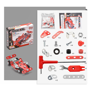 Jouet de construction <span class=keywords><strong>en</strong></span> métal, <span class=keywords><strong>puzzle</strong></span> DIY, voiture de course à construire, jouet à visser pour enfants, jeu d'intérieur - Product Image 3