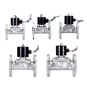 Électrovanne hydraulique 220V CA 3 pouces normalement fermée magnétique en acier inoxydable 304 à bride pour gaz S5 - Product Image 2