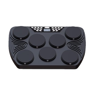 Portable 7 Pad Digital Electronic <b>Drum</b> Pad Foldable Desktop Electric <b>Drum</b> Set Bluetooth MIDI Practice Electronic <b>Drum</b> Kit Logo - Product Image 1