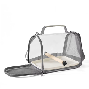 Túi đựng chim cảnh trong suốt Kangdarpet có thanh đỡ - dành cho vẹt & thằn lằn, có chuồng nuôi thằn lằn, dùng cho đi chơi & du lịch - Product Image 4