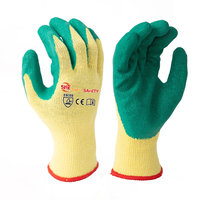 Gants de protection en coton tricoté 10 Gauge avec doublure en latex anti-plis Snell, antidérapants et résistants à l'usure pour les tâches d'atelier et de construction