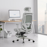 Foshan Mobilier de bureau moderne de haute qualité Maille ergonomique réglable Chaise de bureau de direction de luxe avec repose-pieds Chaise d'ordinateur