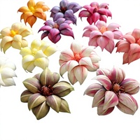 Tête de fleur de magnolia artificielle en soie, matière DIY pour pince à cheveux, effet Mulan, pour décorations de mariage et d'intérieur/extérieur/murs floraux