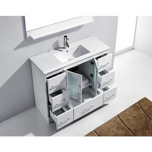 North American Open Space <strong>Towel</strong> <strong>Storage</strong> <strong>Cabinet</strong> Wood Frame <strong>Bathroom</strong> Furniture <strong>Cabinet</strong> and Framed Mirror - Product Image 5