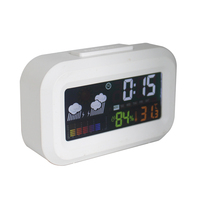 Portable petite poche maison bureau horloge météo voyage électronique numérique couleur écran météo horloge