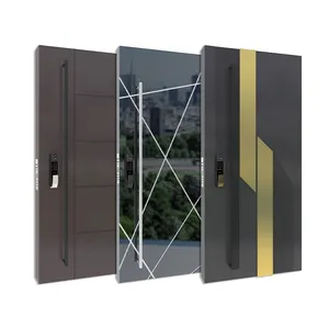 Villa Modern Design Security Steel Door Custom Steel Entrance Door High Quality Steel Door For Main Pivot