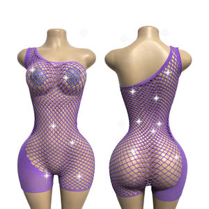 ชุดจั๊มสูทซีทรูประดับคริสตัล ชุดนักเต้นแบบเอ็กโซติก ชุดนักออกแบบสำหรับนักเต้น ชุดเต้นรำแบบเอ็กโซติก ชุดนักเต้น ชุดนักเต้นแบบเอ็กโซติก ชุดนักเต้นระบำเปลื้องผ้า - Product Image 3