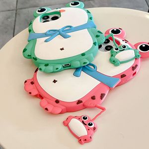 Custodia Antiurto in Silicone Morbido 3D a Forma di Rana per Coppie, Design Divertente Cartoonesco per iPhone 14/13 Pro Max/12/11 - Product Image 4