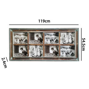 Cornice Fotografica Vintage in Legno Ahome con Molteplici Aperture, Ideale per Decorazione Murale in Soggiorno o Corridoio - Product Image 2