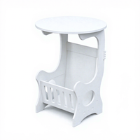 Table de chevet élégante et minimaliste en plastique, table d'appoint multifonction pour salon, table basse
