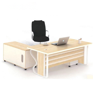 Escritorio de oficina con pintura MDF moderna de Sinonis, diseño cómodo con estilo popular de panel de madera - Product Image 3