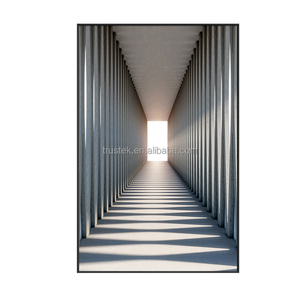 Arte Decorativa Astratta Grande Stampa Digitale ad Acquerello su Porcellana Cristallina per Decorazione Soggiorno - Product Image 2