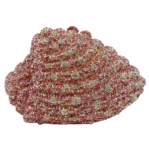 Dazzling Luxury Conch Rhinestone Bags Red Lemon <strong>Purple</strong> Evening Bags Horn Shell Diamond <strong>Clutch</strong> Bags Crystals Party Box <strong>Clutches</strong> - Product Image 1