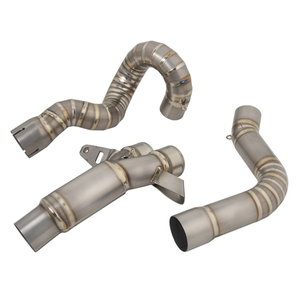 Pour DUCATI <span class=keywords><strong>MONSTER</strong></span> <span class=keywords><strong>950</strong></span> 937 moto échappement en acier inoxydable connecter lien tuyau sans lacet évasion modifié moyen Tube - Product Image 5