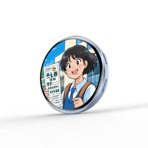 Badge électronique intelligent populaire à écran tactile IPS, affichage vidéo, photos, décorations, cadeau Saint-Valentin pour fans d'anime et de <span class=keywords><strong>manga</strong></span> E87 - Product Image 3