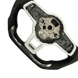 Volant en fibre de carbone véritable pour Golf 7 MK7 R 2012-2016, conception personnalisée, exigences de mise à niveau, fibre de carbone authentique - Product Image 2