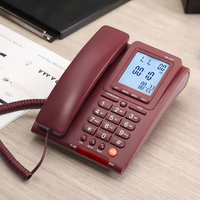 Teléfono analógico con cable ABS Botones grandes Identificador de llamadas Pantalla LCD de 16 dígitos Control de volumen de 4 niveles Teléfono fijo barato Hotel Personas mayores