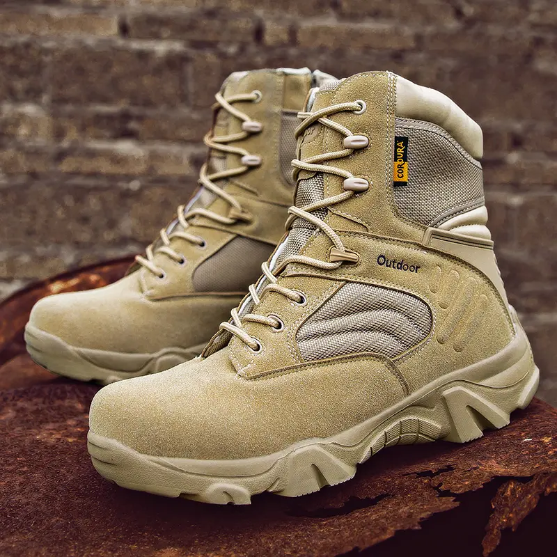 Serin tasarım açık ayakkabı dağ çizme erkekler Trekking yürüyüş ayakkabıları çöl çizme ayakkabı askeri taktik botu