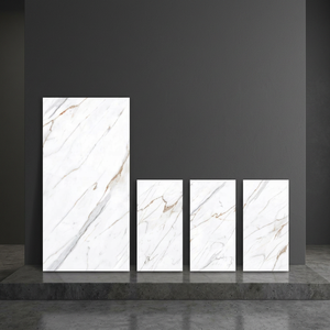 Azulejos de porcelana cerámica de cuerpo completo Wan Statuario de 800x1600 mm, diseño de mármol blanco italiano para pisos de proyectos. - Product Image 1