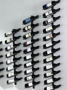 Estante de <span class=keywords><strong>vino</strong></span> inclinado de <span class=keywords><strong>hierro</strong></span> montado en la pared de estilo europeo, soporte para botellas de <span class=keywords><strong>vino</strong></span> tinto, muebles para <span class=keywords><strong>el</strong></span> hogar, diseño minimalista, capacidad para 10-19 botellas - Product Image 1