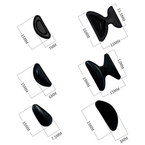 Cuscinetti Nasali in Silicone Ultra-Morbidi con Adesivo Antiscivolo per Occhiali <span class=keywords><strong>da</strong></span> Vista e <span class=keywords><strong>da</strong></span> <span class=keywords><strong>Sole</strong></span>, Nero e Bianco, Vendita all'Ingrosso - Product Image 6