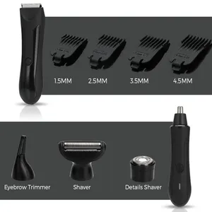 Hot Sell Personal Rechargeable Electric Men Ear Nose Trimmer Set Body Hair Trimmer Balls Groin Hair Shaver For Men