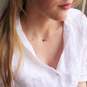 Collar de Acero Inoxidable 316L con Colgante de 12 Piedras de Nacimiento Chapado en Oro para Mujer, Accesorio DIY de 12 Meses - Product Image 3