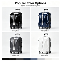 Valise trolley rigide 20 pouces avec serrure TSA, roues silencieuses à 360°, bagage de voyage léger pour voyages d'affaires OEM ODM