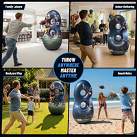 Cible de lancer de football gonflable personnalisée, jeu de lancer à 2 trous pour pelouse, jardin, fête, sport
