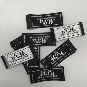 Custom Logo Garment Woven Label Clothes Labels Brand Name Tags Clothing Labels