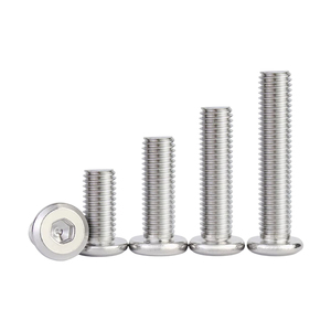 Viti a Testa Piatta Smussata con Esagono Incassato in Acciaio Inox 304 M2 M2.5 M3 M4 M5 M6 M8 M10 M12 Bulloni per Mobili con Testa Rotonda Grande - Product Image 1