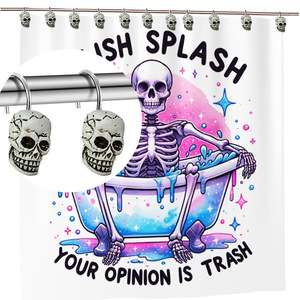 Skull Shaped Resin Shower <b>Curtain</b> <b>Hooks</b> Milky Color Single <b>Hook</b> Bathroom Bedroom Decor 20-30KG Load Capacity - Product Image 2