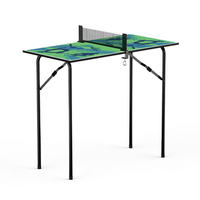 Petite table de tennis pliable avec filet, pré-assemblée et multi-usage, tables de tennis de table en MDF pour enfants avec filet