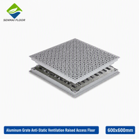 Plancher surélevé antistatique en aluminium perforé avec trous de ventilation pour salle informatique, salle blanche, salle de données SENMAI