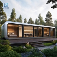 Maison capsule spatiale futuriste moderne, maison préfabriquée portable, mini-maison modulaire, cabane de jardin