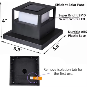 Luz LED Solar para Exteriores, Lámpara de Poste para Jardín, Puerta de Seguridad, Valla de Escalera, Luz para Jardín, Parque, Camino, Patio - Product Image 6