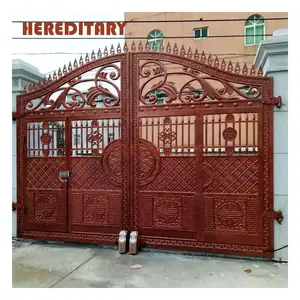 Portes en métal du Vietnam porte en fonte d'aluminium et conception de porte en fer fantaisie
